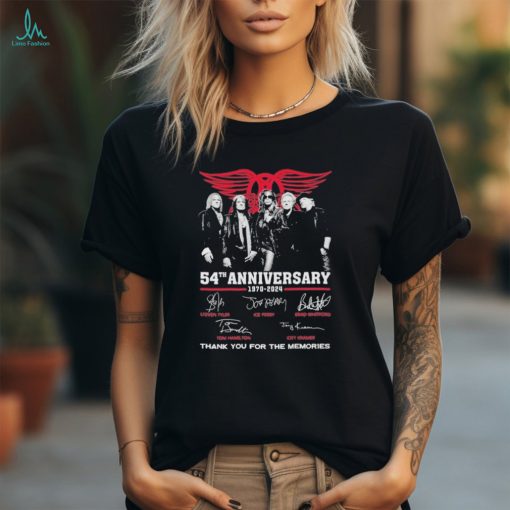 Aerosmith 54th Anniversary 1970 2024 Thank You For The Memories T Shirt