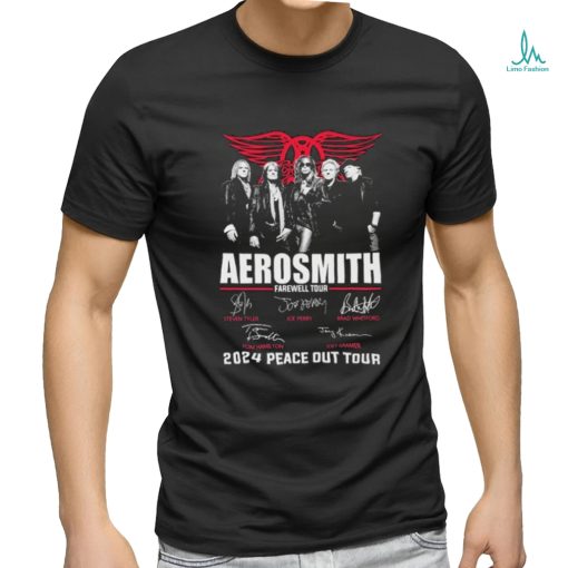 Aerosmith Farewell Tour 2024 PEACE OUT Tour Signatures shirt