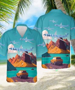 Airbus A330_900neo Condor Sea Blue Stripes Livery Hawaiian Shirt