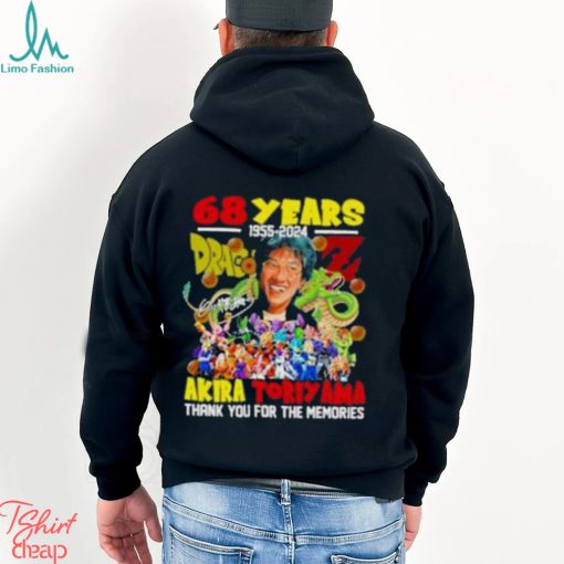 Akira Toriyama 68 Years 1955 2024 Thank You For The Memories Shirt