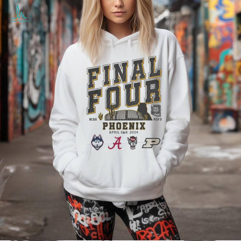 Alabama UConn Purdue And NC State 2024 Men_s Final Four Tee Shirt Alabama UConn Purdue And NC State 2024 Men_s Final Four Tee Shirt