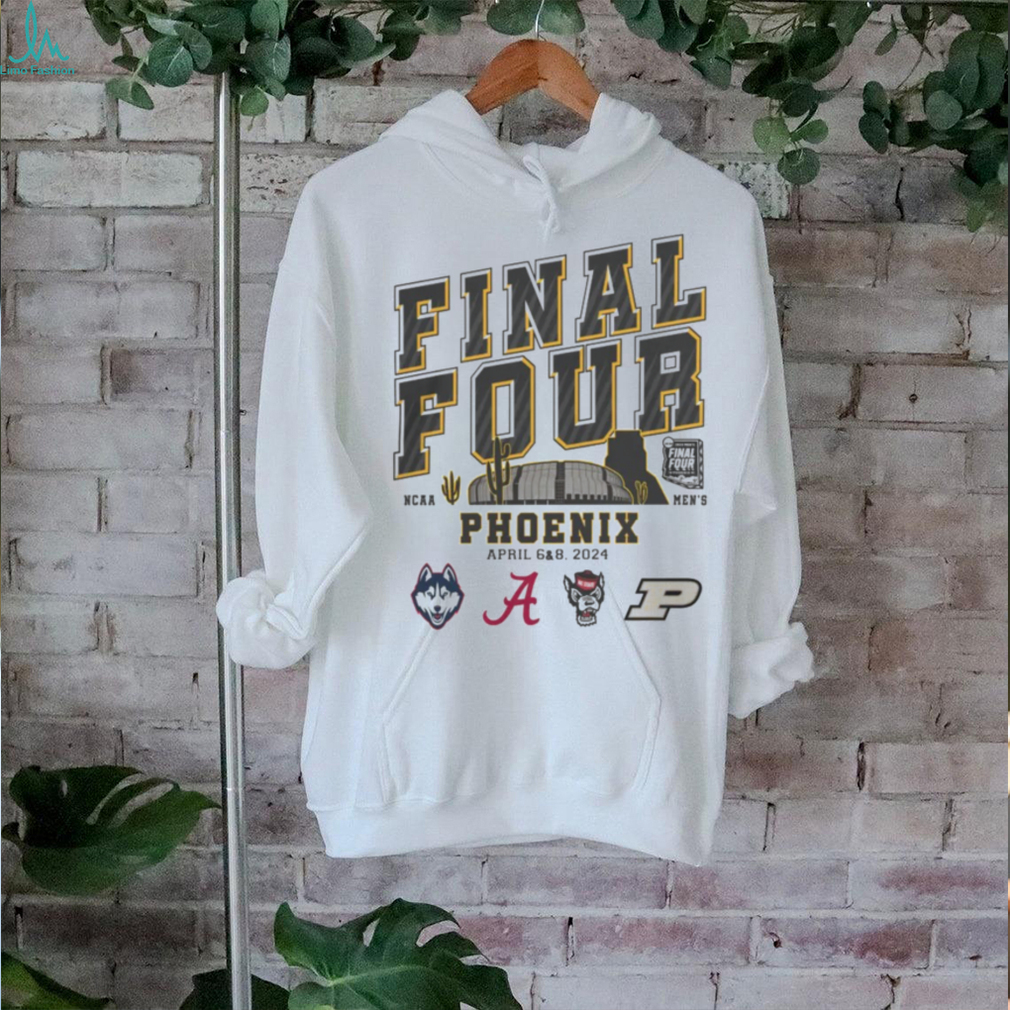 Alabama UConn Purdue And NC State 2024 Men_s Final Four Tee Shirt Alabama UConn Purdue And NC State 2024 Men_s Final Four Tee Shirt