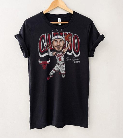 Alex Caruso Chicago Bulls Cartoon WHT Shirt