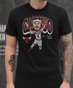 Alex Caruso Chicago Bulls Cartoon WHT Shirt