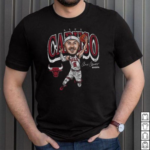 Alex Caruso Chicago Bulls Cartoon WHT Shirt