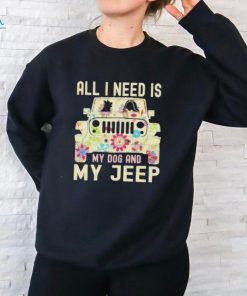 All I need is my dog and my jeep retro shirt