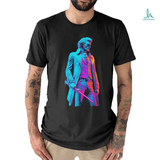 Altar Of God Thomas Jefferson Synthwave T shirt