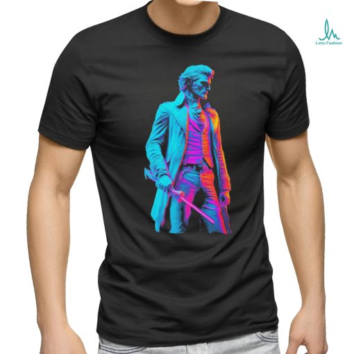 Altar Of God Thomas Jefferson Synthwave T shirt