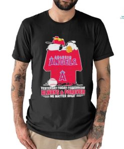 Anaheim Angels Snoopy Shirt, Always And Forever No Matter What Anaheim Angels T Shirt