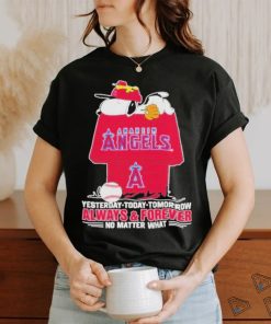 Anaheim Angels Snoopy Shirt, Always And Forever No Matter What Anaheim Angels T Shirt