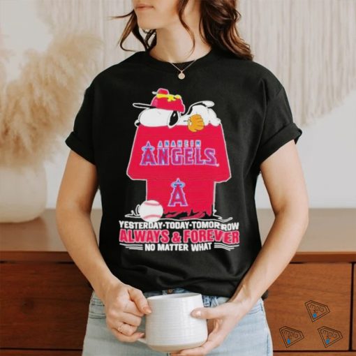 Anaheim Angels Snoopy Shirt, Always And Forever No Matter What Anaheim Angels T Shirt