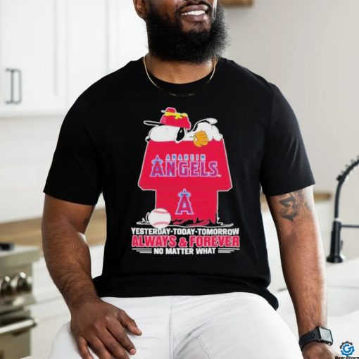 Anaheim Angels Snoopy Shirt, Always And Forever No Matter What Anaheim Angels T Shirt