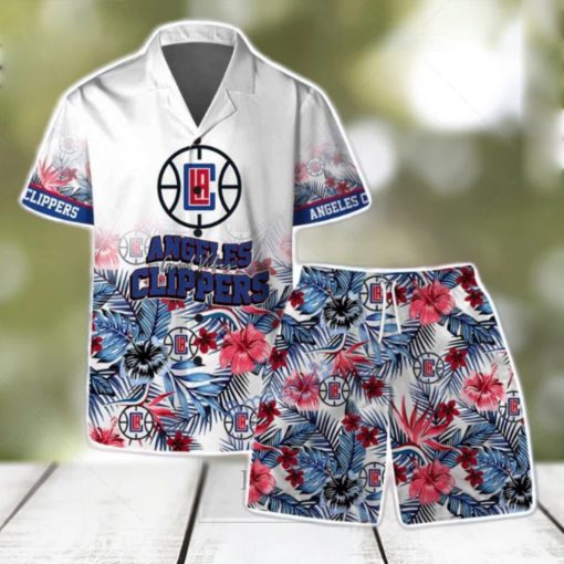 Angeles Clippers Team Logo Pattern Basketball Season Hawaiian Shirt & Short