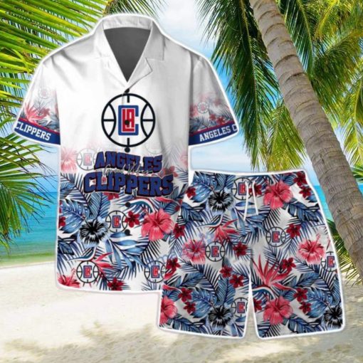 Angeles Clippers Team Logo Pattern Basketball Season Hawaiian Shirt & Short