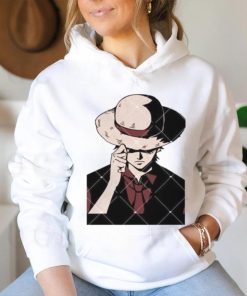 Anime One Piece Luffy With Hat Cartoon Character One Piece shirt