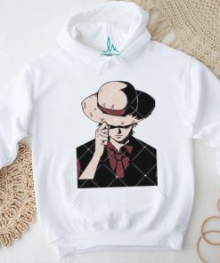 Anime One Piece Luffy With Hat Cartoon Character One Piece shirt