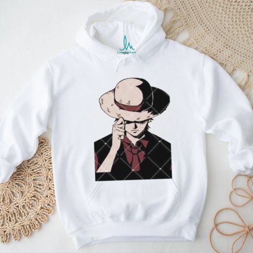 Anime One Piece Luffy With Hat Cartoon Character One Piece shirt