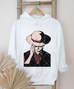 Anime One Piece Luffy With Hat Cartoon Character One Piece shirt