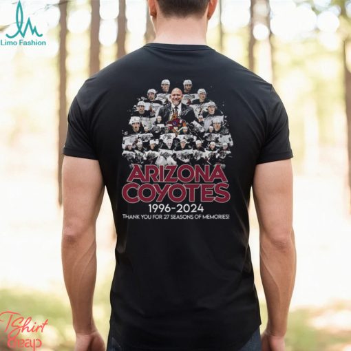 Arizona Coyotes 1996 2024 Thank You For 27 Seasons Of Memories T Shirt