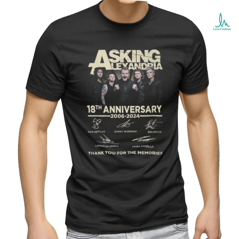 Asking Alexandria 18th Anniversary 2006 2024 Thank You For The Memories T Shirt
