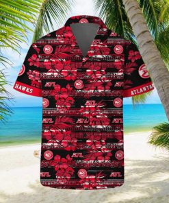Atlanta Hawks Hawaii Set Pattern Vintage 3D Hawaiian Shirt And Shorts