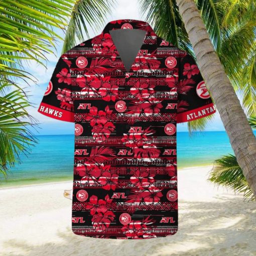 Atlanta Hawks Hawaii Set Pattern Vintage 3D Hawaiian Shirt And Shorts