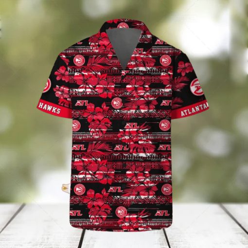 Atlanta Hawks Hawaii Set Pattern Vintage 3D Hawaiian Shirt And Shorts