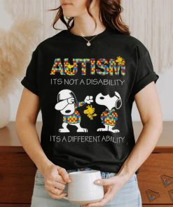 Autimsm Snoopy Autimsm Its Not A Disability Its A Different Ability T Shirt