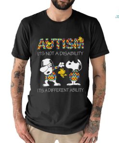 Autimsm Snoopy Autimsm Its Not A Disability Its A Different Ability T Shirt
