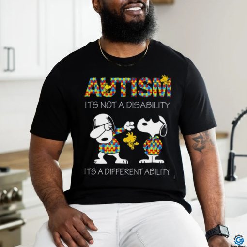 Autimsm Snoopy Autimsm Its Not A Disability Its A Different Ability T Shirt