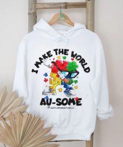 Autism Dabbing I Make The World Ausome Puzzle Piece Shirt