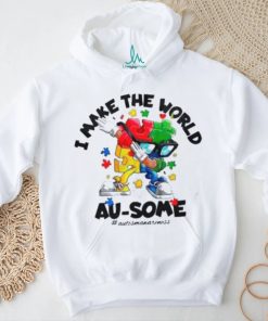 Autism Dabbing I Make The World Ausome Puzzle Piece Shirt