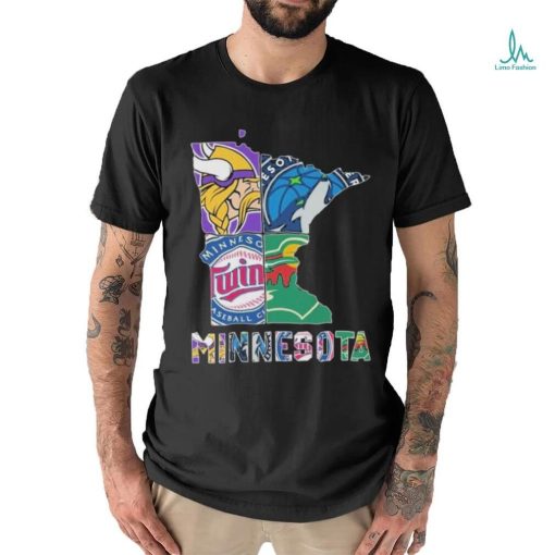 Awesome Minnesota Twins Minnesota Vikings Minnesota Timberwolves Minnesota Wild Shirt