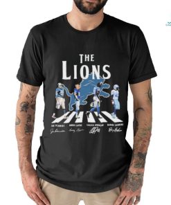Awesome awesome The Detroit Lions Joe Schmidt Bobby Layne Calvin Johnson Barry Sanders T shirt