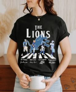 Awesome awesome The Detroit Lions Joe Schmidt Bobby Layne Calvin Johnson Barry Sanders T shirt