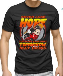 Awesome new Jersey Devils Mickey never lose hope you never know what tomorrow may bring shirt