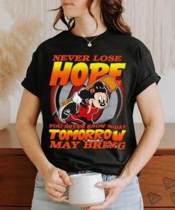 Awesome new Jersey Devils Mickey never lose hope you never know what tomorrow may bring shirt