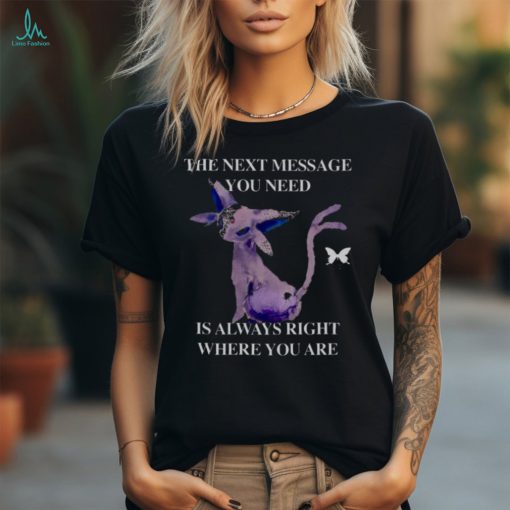 Awesome the next message you need is always right where you are 2024 shirt