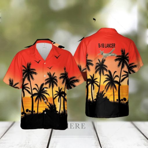 B 1B Lancer B1B Aircraft Hawaiian Shirt Red Color For Men And Women