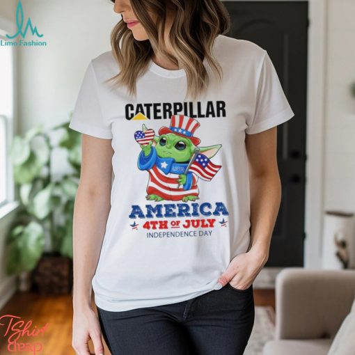 Baby Yoda Caterpillar America 4th Of July Independence Day shirt
