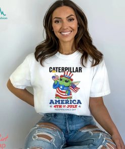 Baby Yoda Caterpillar America 4th Of July Independence Day shirt
