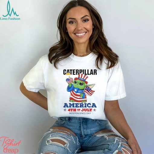 Baby Yoda Caterpillar America 4th Of July Independence Day shirt