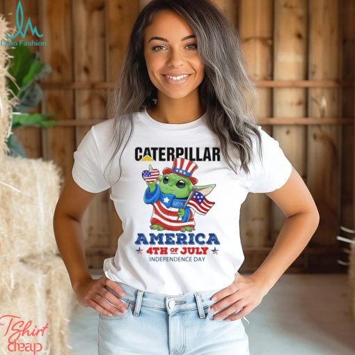 Baby Yoda Caterpillar America 4th Of July Independence Day shirt