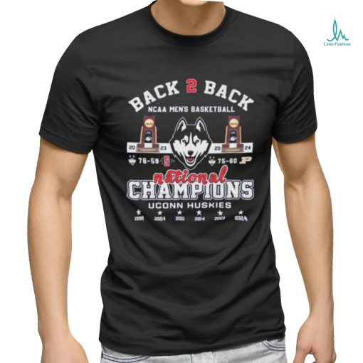 Back 2 Back NCAA Men’s Basketball National Champions UConn Huskies T Shirt