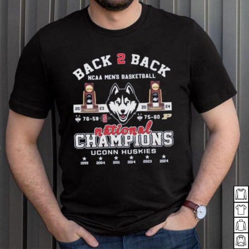 Back 2 Back NCAA Men’s Basketball National Champions UConn Huskies T Shirt