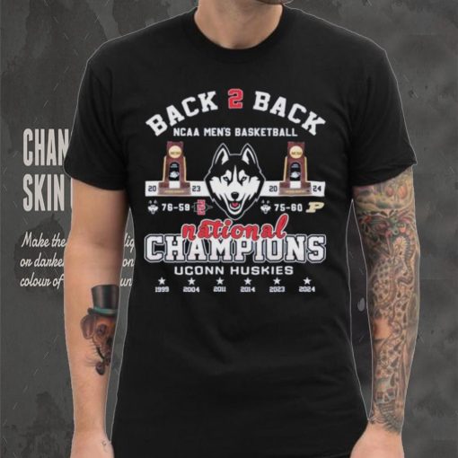 Back 2 Back NCAA Men’s Basketball National Champions UConn Huskies T Shirt