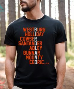 Baltimore Birdland Players Names T Shirt