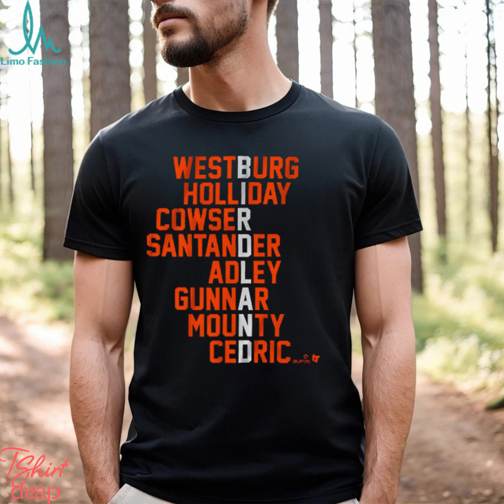 Baltimore Birdland Players Names T Shirt Baltimore Birdland Players Names T Shirt