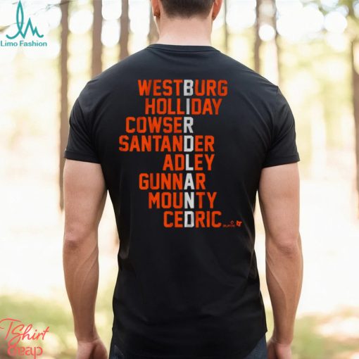 Baltimore Birdland Players Names T Shirt