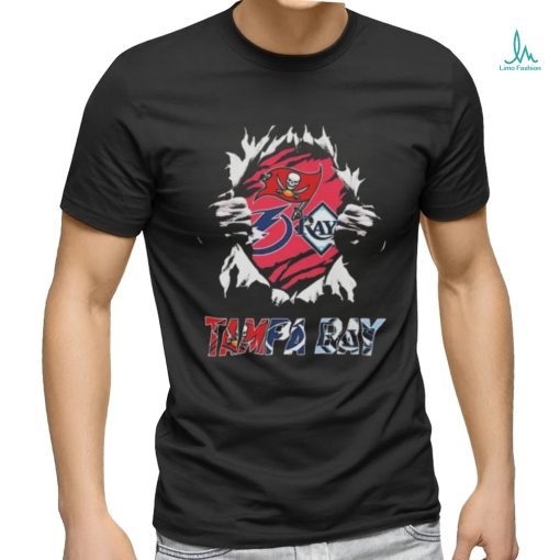 Blood Inside Me Tampa Bay Sport Team Rays X Buccaneers X Lightning X 2024 T shirt